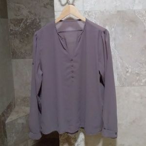 Sheer coffee colored blouse